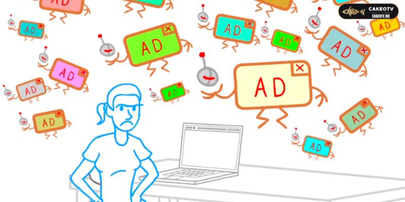 Người dùng vật vã giữa rừng quảng cáo, may có CakeoTV để liên hệ dễ dàng.